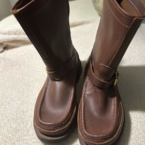 Brown Leather Men's Boots Russell Moccasin Co